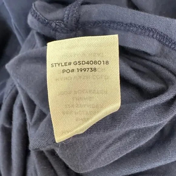 Lulus Iconic Allure Navy Blue Cowl Neck Lace Up Ruched Maxi Dress Stretch XS NWT - Picture 13 of 13